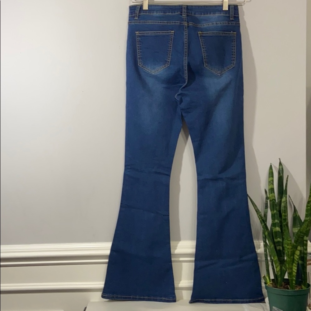 The Coco Brand Bell Bottom Wide Leg Jeans Size L - Picture 5 of 7